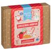 Christmas Hamper 129g - Includes: Hot Chocolate Flavour Bomb, Mallow Toppers, Candy Cane, White Chocolate Flavour Lolly With Sugar Decorations, Choc Chip Flavour Cookies
