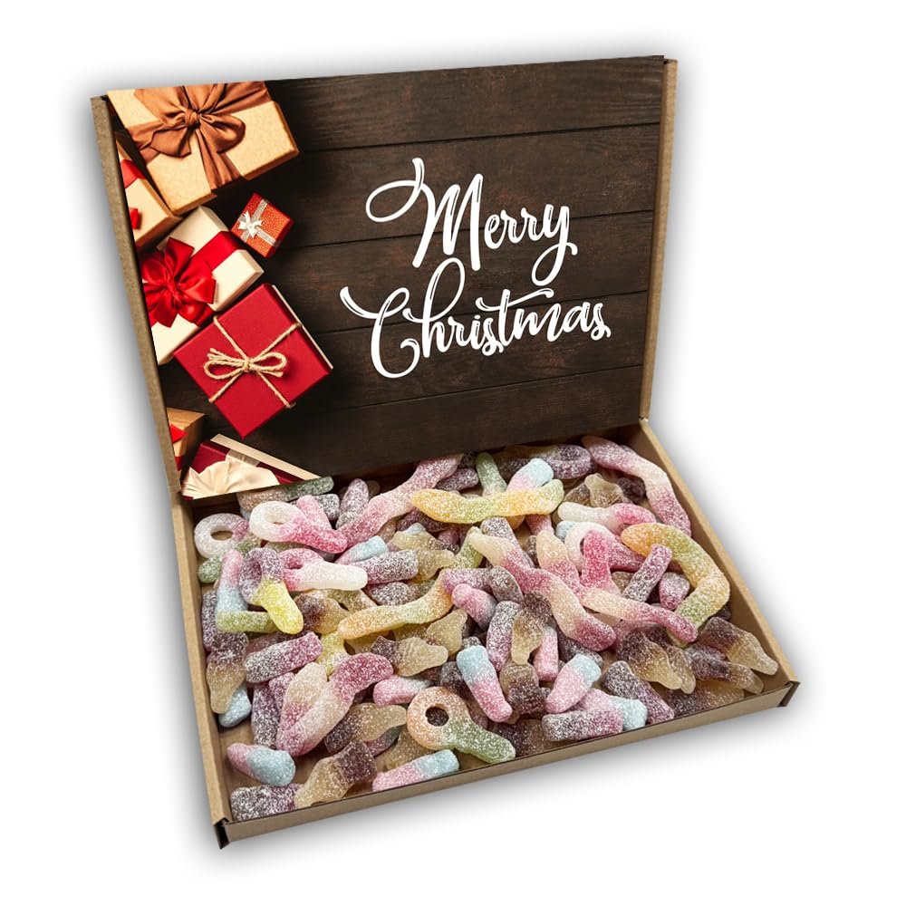 All Fizzy Sweets Merry Christmas Sweets Gift Box Hamper (Christmas Kraft)