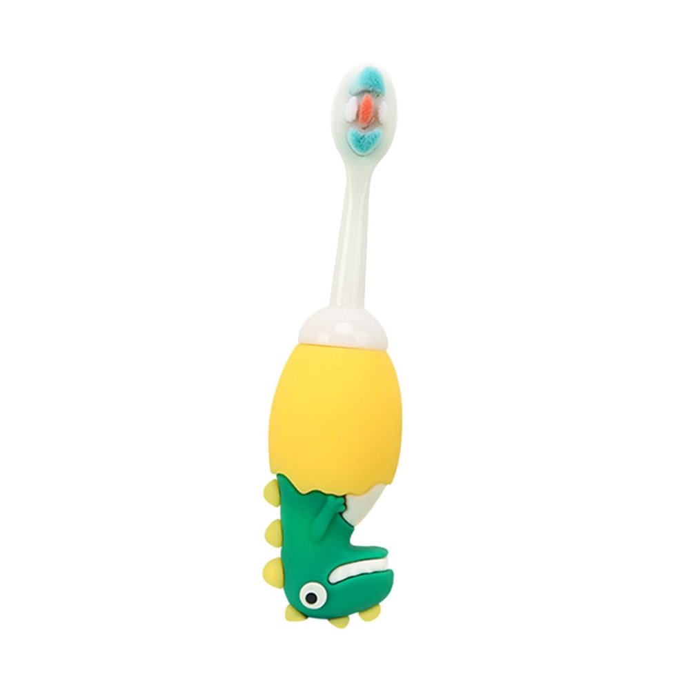 TEHAUX Soft Bristle Toothbrush Small Head, Cute Dinosaur Design, Single Pack, Silicone Toothbrush for Boys and, Suitable for, Independent Packaging Random Color Random Color