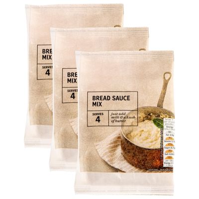 3 x 70g Premium British Bread Sauce Mix, Rich & Classic Recipe with Onion & Black Pepper, Perfect For Sunday Roasts, 210g