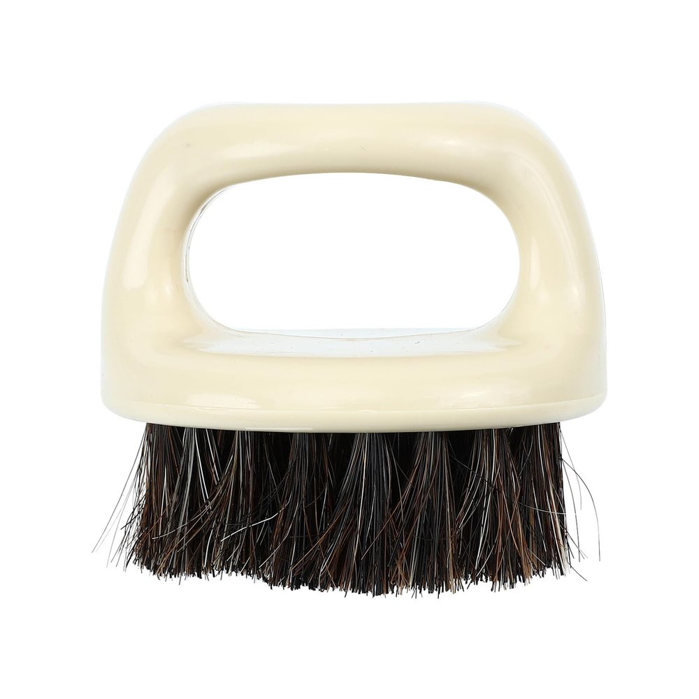 VICASKY Supple Bristles Shoe Cleaning Brush with Horsehair and Plastic, Lint-free Small Scrubbing Brush for Shoes, Laundry, and Bathroom Cleaning with Hanging Design