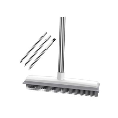 ADOCARN Long Handle Floor Cleaning Brush with Ergonomic Design Multi-purpose Pet Fur Remover and Carpet Scrubber for Hardwood Tiles and Indoor Sweeping