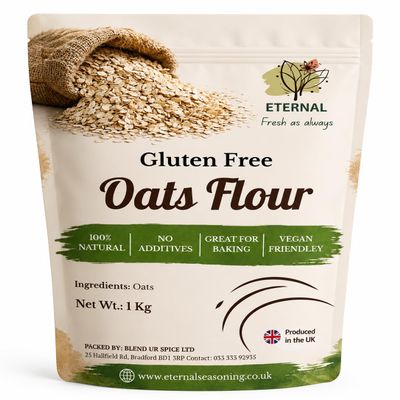 Gluten Free Oat Flour 1Kg | High Fibre, High Protein & Vegan | Heart Healthy | Gluten-Free Baking, Pancakes, Breakfasts & Smoothies | Low GI | Resealable Bag