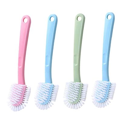 ibasenice Plastic Shoe Cleaning Brush Random Color 4pcs with Comfortable Handle and Decontamination Power Sturdy Multi-surface Cleaning Tool for Bathroom and Kitchen Use