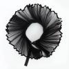 CHICTRY Victorian Neck Ruffle Collar Organza Clown Choker Neck Collar Renaissance Costume Accessory Black One Size view 3