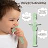 haakaa 360 Silicone Baby Toothbrush 100% Soft Food Grade Silicone, BPA-Free, Suction Base, Safe for Babies 6 Months+, Gentle Gum and Teeth Cleaning for Infants, Gum Massager (Lime) view 3
