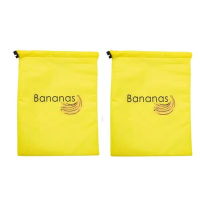 1/2/3/5Pcs Durable Yellow Banana Storage Bags Insulated Fruit Vegetable Fresh-keep Bundle Pocket Drawstring Banana Preserve Bag(Yellow 2pcs)