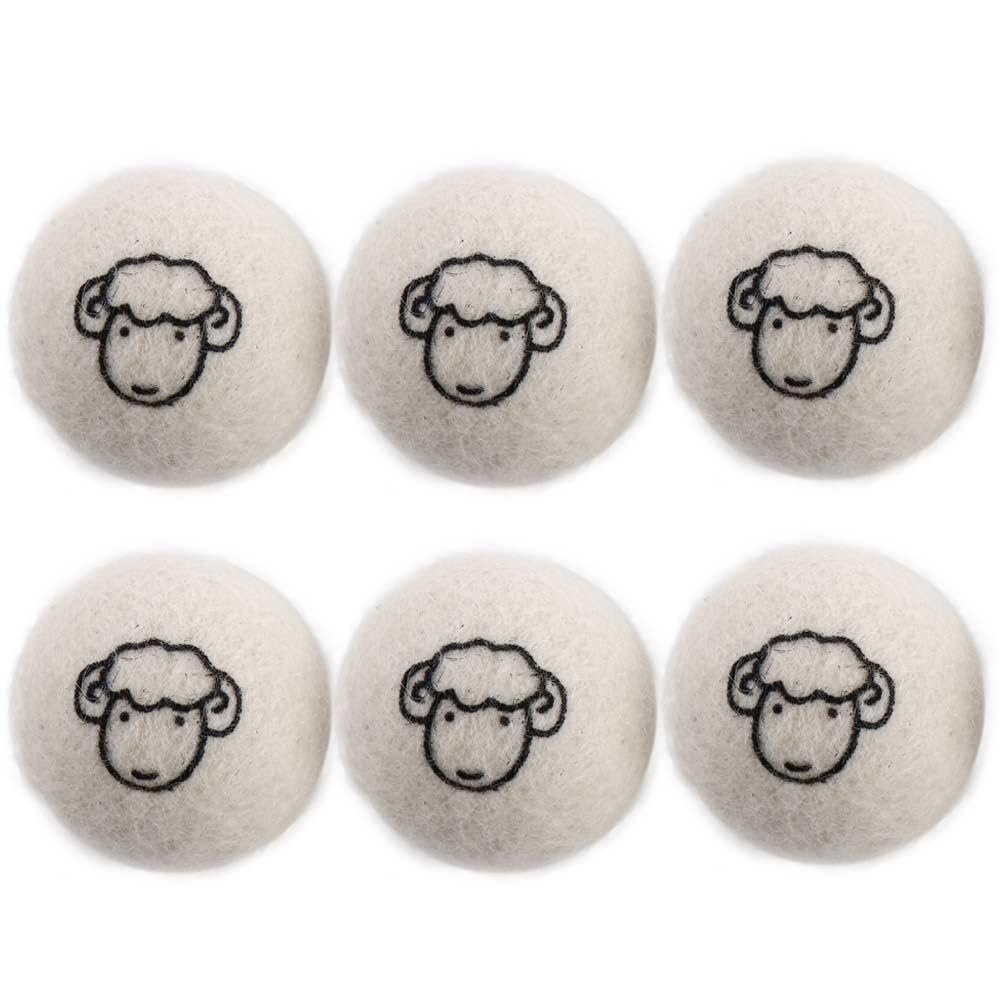 Ball, Cute Pattern Anti-Static Drying Wool Ball Washing Machine Accessories for Faster Drying, Fabric Softening, Reduce Wrinkles(6 pcs-with pattern)