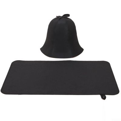SMZhomeone Heat Protection Felt Sauna Hat For Safeguarding Scalp And Hair To Improve Comfort And Reduce Headache Risk(1set)