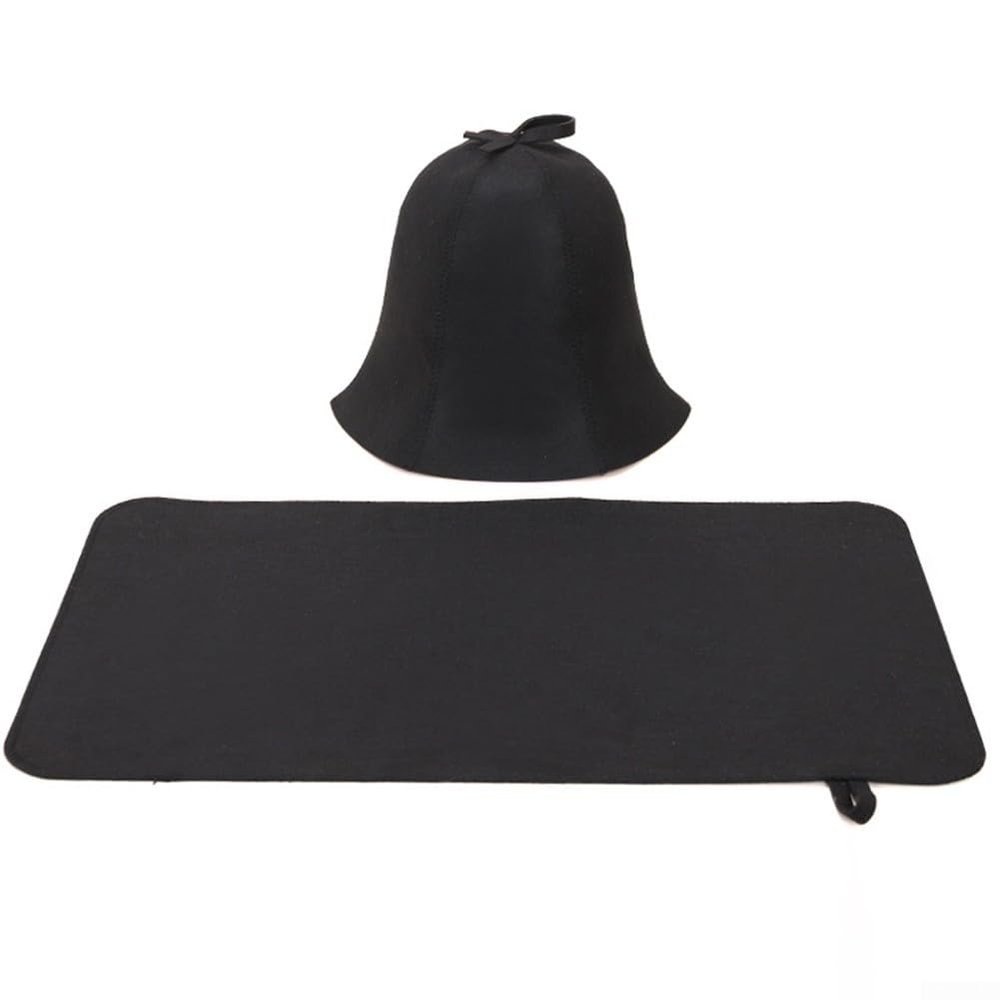 SMZhomeone Heat Protection Felt Sauna Hat For Safeguarding Scalp And Hair To Improve Comfort And Reduce Headache Risk(1set)