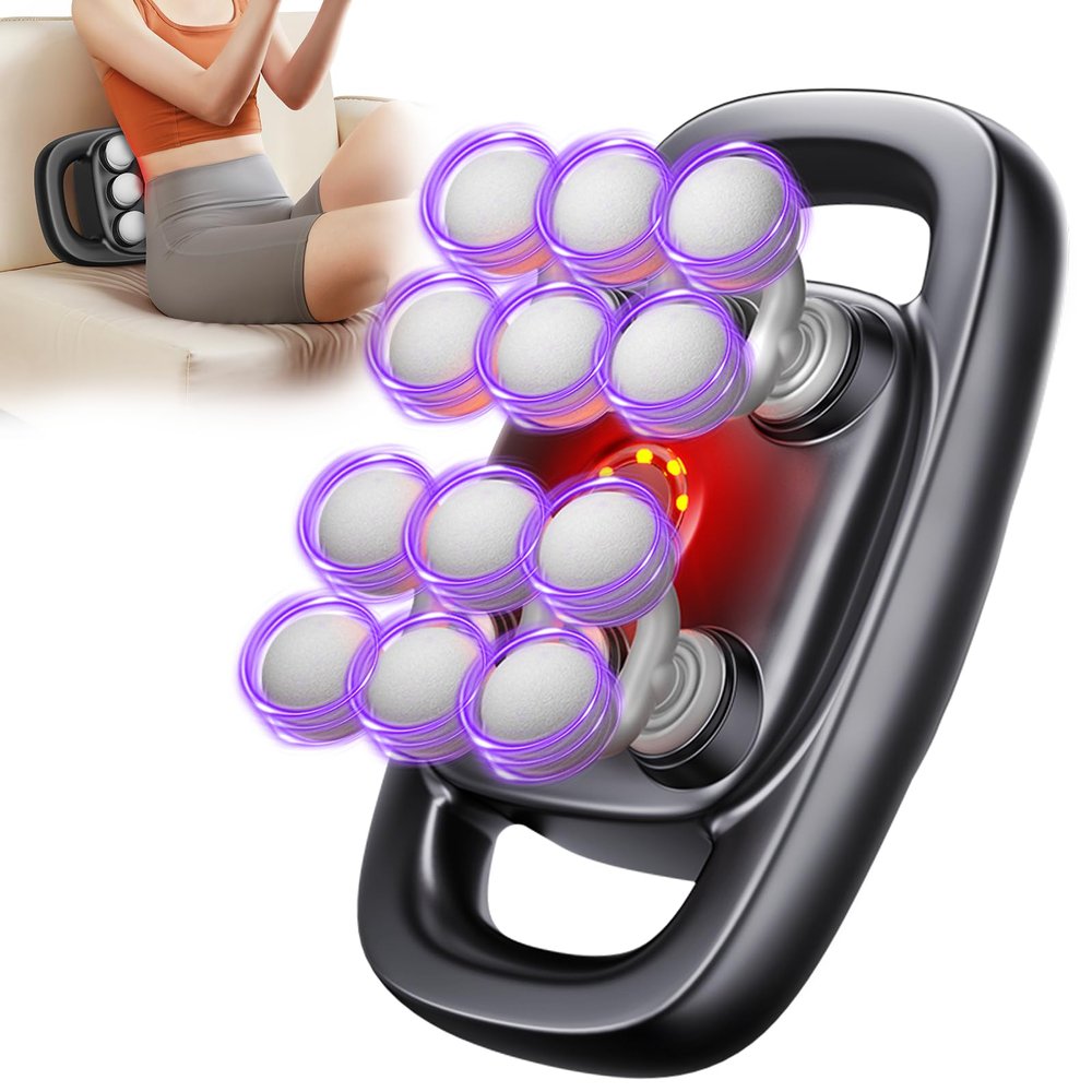 12 Head Massage Gun, Massages Gun Deep Tissue With 3 Modes & 30 Levels Intensities, Quiet Multi Head Massage Gun For Backs, Shoulders, Legs and Full Body Muscle Pain Relief, Gifts for Men Women