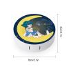 fkgvwo Contact Lens Case Girl Moon Rabbit Contact Lens Box Travel Kit Portable for Travel & Home view 2