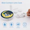 fkgvwo Contact Lens Case Girl Moon Rabbit Contact Lens Box Travel Kit Portable for Travel & Home view 3