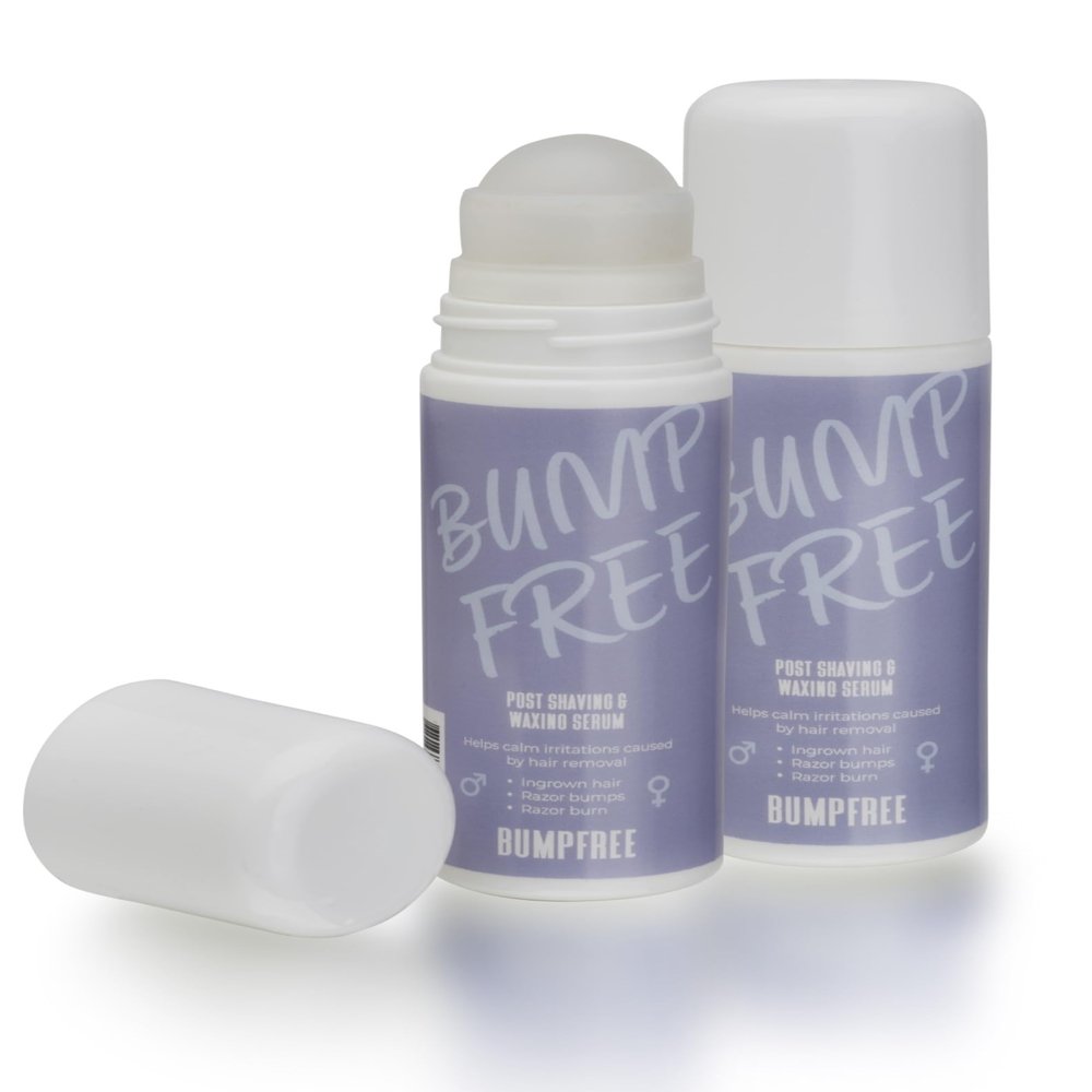 Set of 2, Bumpfree Serum for Shaving Pimples, Ingrown Hair & Shave Burn, Post-Shave Care for Men & Women, 90 ml Roll-On