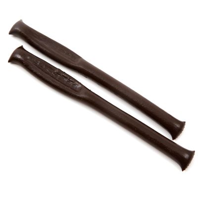 Bassetti Traditional Hard black chewy liquorice candy sticks (10 sticks)