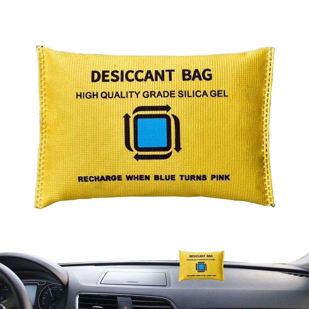 Car Dehumidifier Bag | Moisture Condensation Damp Absorber | Portable Reusable Auto Interior Accessories for Wardrobes Basements RVs Closet RV Boat Garage Cabinet Tent Clothes Box Drawers Home