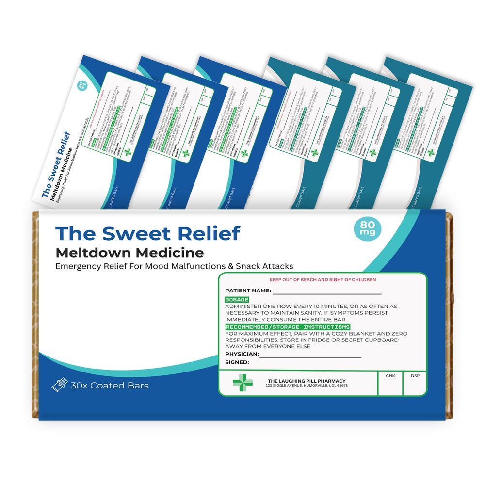 6 Pcs Funny Prescription Chocolate Bar Wrappers (Chocolate not included) - Novelty Joke Secret Santa Gift, Get Well Soon Gift, Funny Gifts For Women, Men, Teacher Gifts, Christmas Stocking Fillers