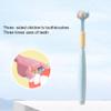 ALCXAZS Childrens Three Sided Toothbrush Fun and Easy Teeth Cleaning Plastic Three Head Toothbrush for Teeth Cleaning, A22 Sky Blue Child view 4