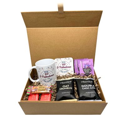 Personalised Birthday Fabulous Design Mug & Coaster Tea Coffee Hamper Gift Box For 18th 21st 30th 40th 50th 60th 65th 70th 80th 90th 100th Her Women (Berry Burst Tea Bags)