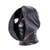 Adult Cosplay Zipper Breathable PVC Full Head Cover Hood for Party Fetish Wear Gothic Gathering Night Black view 4