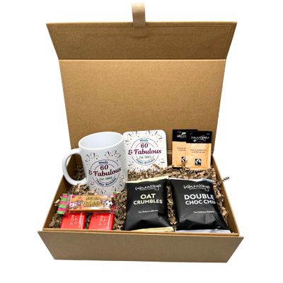 Personalised Birthday Fabulous Design Mug & Coaster Tea Coffee Hamper Gift Box For 18th 21st 30th 40th 50th 60th 65th 70th 80th 90th 100th Her Women (Coffee Sachets)