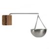 Aromatherapy Sauna Oil Bowl with Convenient Swinging Arm and Wooden Screw Covers Stainless Steel Construction for Effective Essential Oil Heating view 3