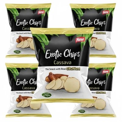 Africa Select Exotic Chips Cassava Real Crunch 5 X 85G Premium Snack