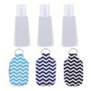 DECHOUS Hand Washing Bottle Sleeves with Key Chain 6pcs 30ml Portable Neoprene and Plastic Bottle Protectors with Wave Stripe Pattern Easy to Use view 1