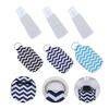 DECHOUS Hand Washing Bottle Sleeves with Key Chain 6pcs 30ml Portable Neoprene and Plastic Bottle Protectors with Wave Stripe Pattern Easy to Use view 3