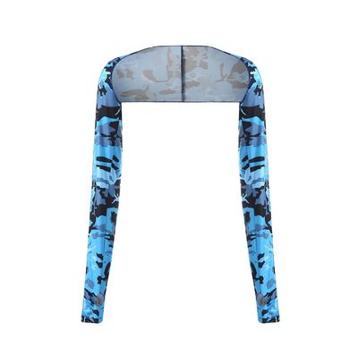 AMSLSIU Mangas Para Brazos Para El Sol Sleeves for Cycling Lengthening Multiple Colors Comfortable Skin-friendly Sleeves, Sapphire Camouflage