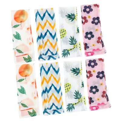 ABOOFAN 4 Pairs Creative Sunscreen Oversleeve Cooling Arm Sleeves with High Elasticity for Summer Outdoor Activities Breathable Ice and Pink Mixed Patterns for Cycling Driving Golf Hiking