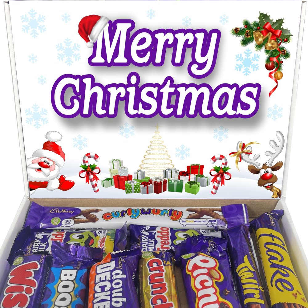 Christmas Chocolate Gift Letterbox Gift Bouquet Hamper Box - Fill With Your Choice Of Chocolates (Compatible with Xmas)