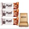 Huuel Complete Nutrition Bar, 3 x 55g |Chocolate Caramel | High Protein Plant-Based Snack Bar | Low Sugar, High Fibre, Vegan Protein Bar Under 200 Calories | Healthy On-the-Go Snack view 1