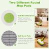 6.3 inch Electric Mop Pads Compatible with Vmai Alfabot Qimedo Idoo Eous Bi-ssell Electric Corldess Spin Mop, Round Mop Replacement Pad Microfiber Scrubber Mop Pads Refill for Floor Cleaning (4 Pack) view 3