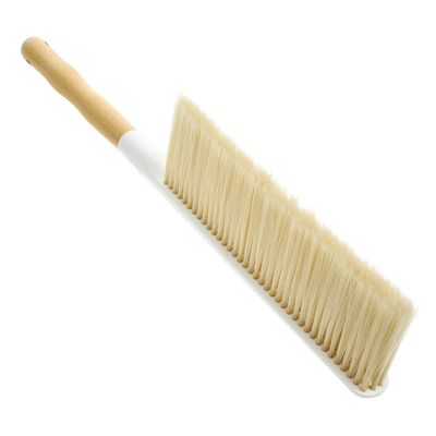 VICASKY Beech Hand Broom with Long Handle Soft Bristle Dusting Brush for Home Cleaning Multi-use Bed Duster for Stubborn Stains Suitable for Windows Sofa and Bathroom Cleaning