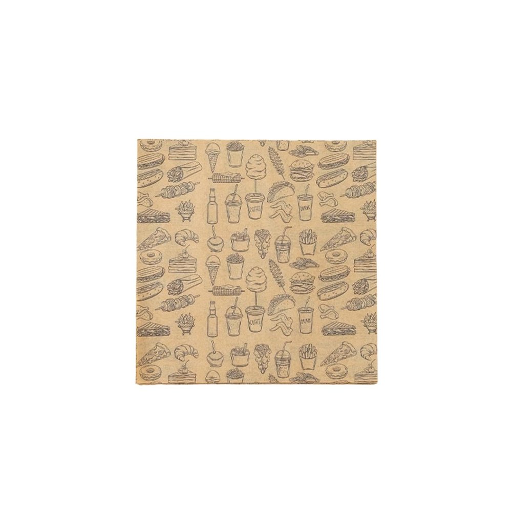 100pcs Deli Wax Paper Sheets, Grease and Water Resistant, Tray/Basket Liners, Newsprint-Style Wrappers for Sandwiches, Hot Dogs, Baking