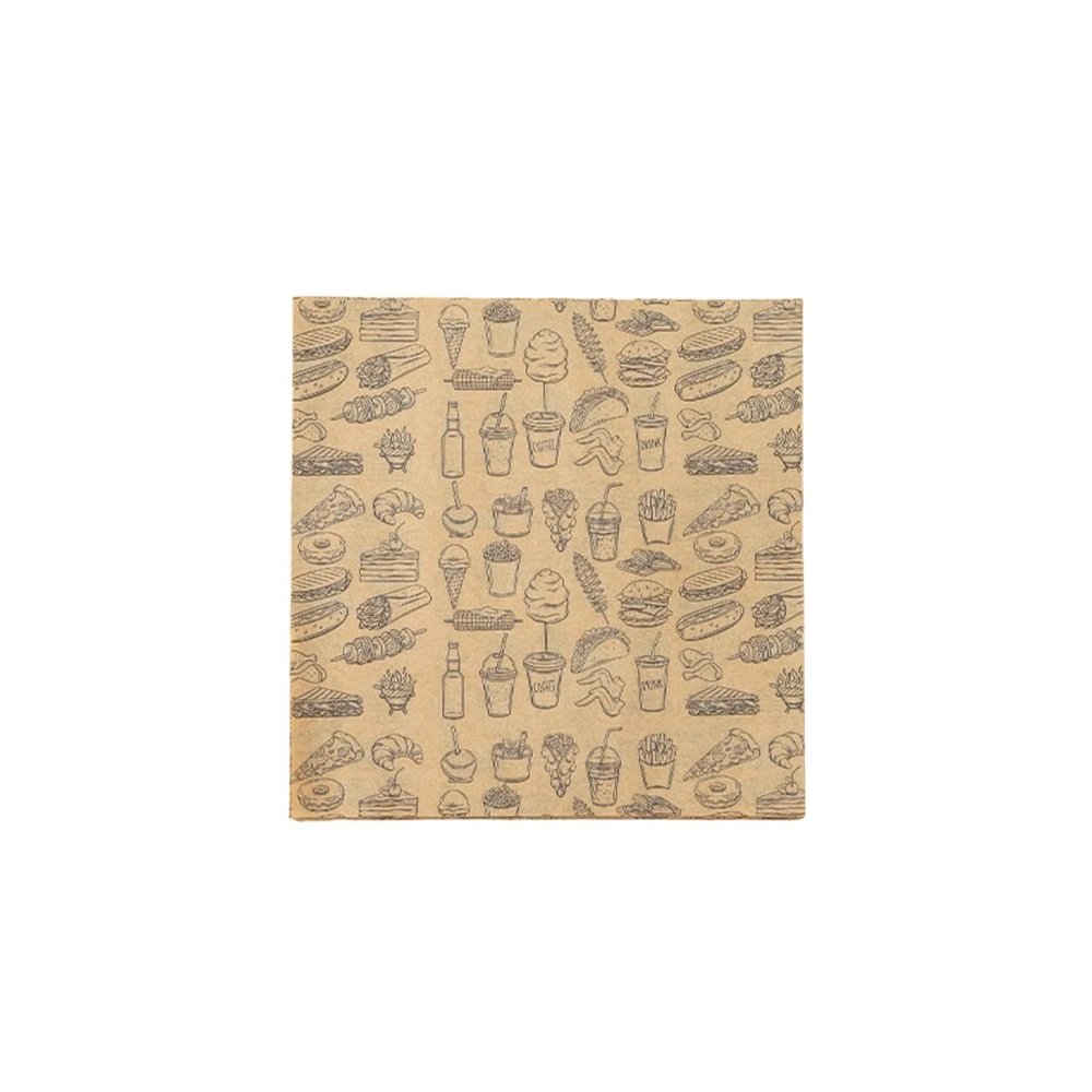 100pcs Deli Wax Paper Sheets, Grease and Water Resistant, Tray/Basket Liners, Newsprint-Style Wrappers for Sandwiches, Hot Dogs, Baking
