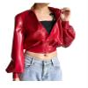 CHBYUOMLJIK Natural Latex 100% Latex Jacket with Zipper Rose Color 0.6MM Thickness,Men,M view 1