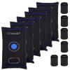 Crystals 6 x 1KG Reusable Car Dehumidifier Bags/Powerful Moisture Absorber for Car, Van, Caravan, Boat & Home/Prevents Damp, Mould & Condensation, Keeps Windows Clear, Includes Anti-Slip Pads Black view 1