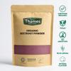 Organic Beetroot Powder 100% Ground Beetroot Non-GMO, No Additives Certified Organic Natural Colouring & Cooking Ingredient Resealable Pouch by Thames Organic 100g view 3