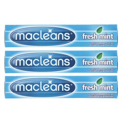 3X Macleans Freshmint Toothpaste 100ml Cavity Protection & Long-Lasting Fresh Breath | Daily Oral Care for Strong Teeth & Healthy Gums