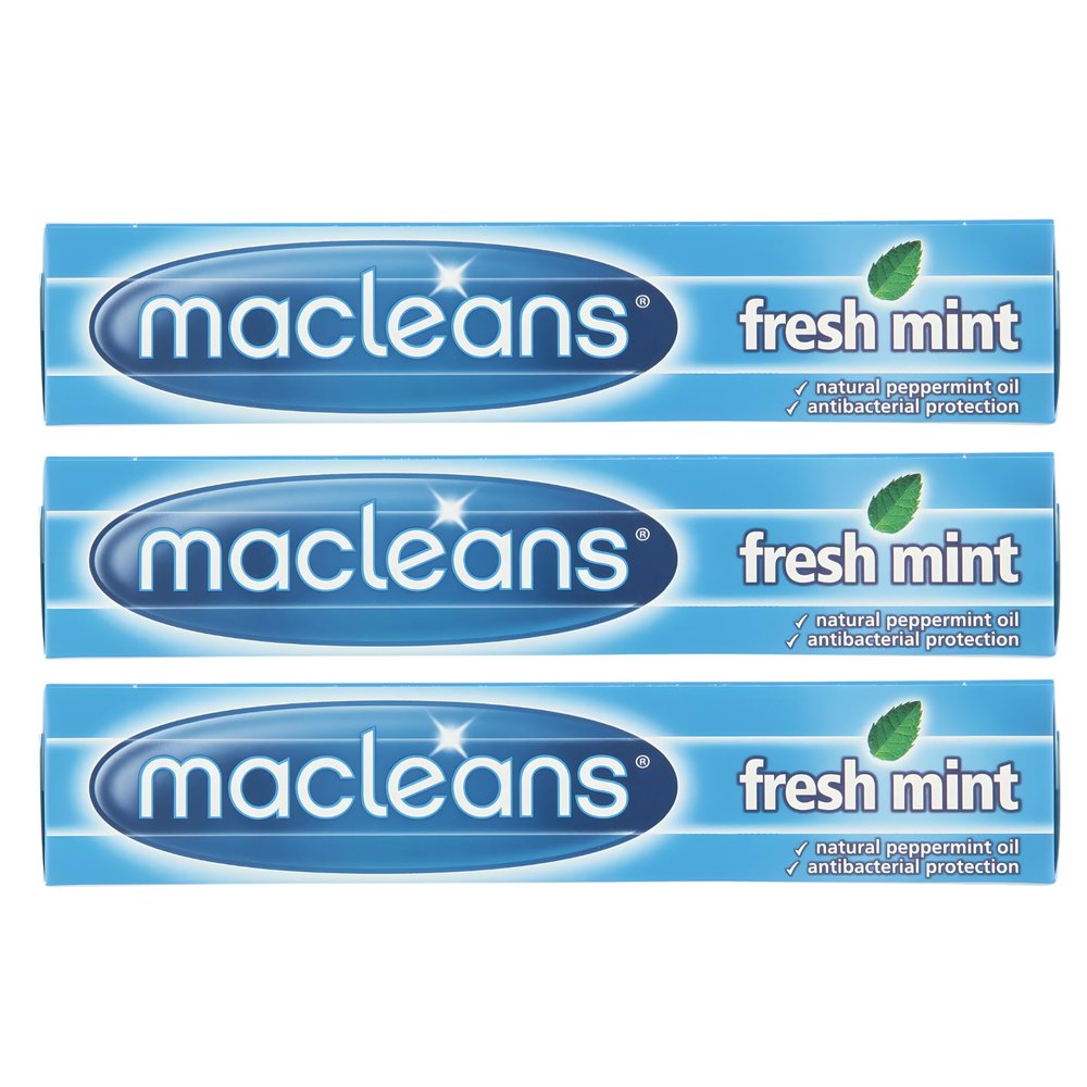 3X Macleans Freshmint Toothpaste 100ml Cavity Protection & Long-Lasting Fresh Breath | Daily Oral Care for Strong Teeth & Healthy Gums
