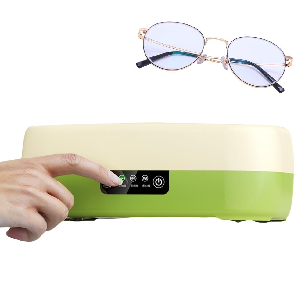 Jewelry Cleaner Ultrasonic Machine - Denture Deep Cleaning Machine Watch Cleaner - Rechargeable Jewelry Cleaning Tools for Rings Silver Necklaces Dentures Strap Daily Adults