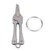 Fdit Nose Hair Trimmer Scissors, General Ti Alloy Mini Facial Grooming Tool with Key Ring for Facial Mustache Eyebrow Sideburns view 1