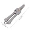 Fdit Nose Hair Trimmer Scissors, General Ti Alloy Mini Facial Grooming Tool with Key Ring for Facial Mustache Eyebrow Sideburns view 2