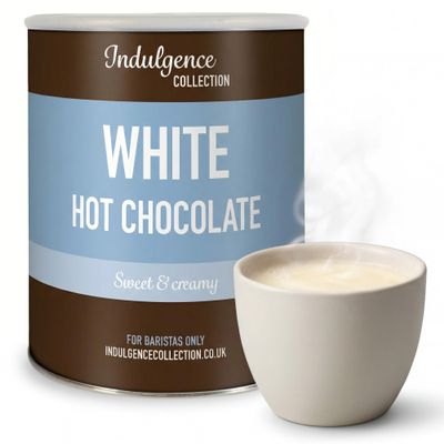 Indulgence Collection White Hot Chocolate 4x2kg, Premium Powder - Rich and Velvety Drinking Choco Perfect for Any Occasion