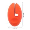 SECFOU Silicone Thermometer Clip for Metal Probe with Flexible Groove, Orange Pot Clip Holder for Cooking and Grilling, Versatile Kitchen Accessory for Sugar, Candy, and BBQ Thermometers view 2