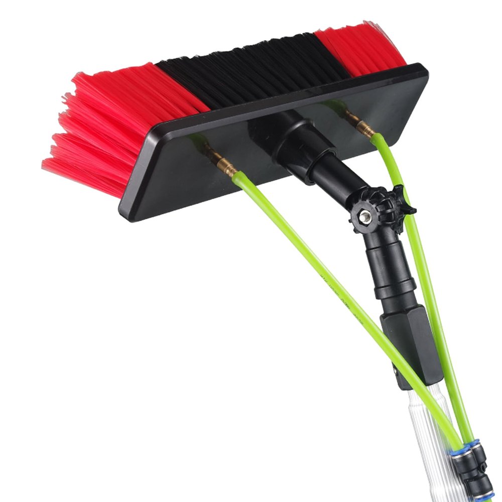 Extendable Solar Panel Cleaning Brush & Water Fed Pole 5-12m - Telescopic Window Cleaner with 35/55cm Brush Head for Solar Panels Windows Roofs - Efficient 4m/10ft Cleaning Tool