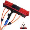 Telescopic Window Cleaning Brush - 16.5ft Water-Fed Pole with 50cm Brush for Solar Panel & Photovoltaic Cleaning - Adjustable Hose Attachment for Easy Use view 1
