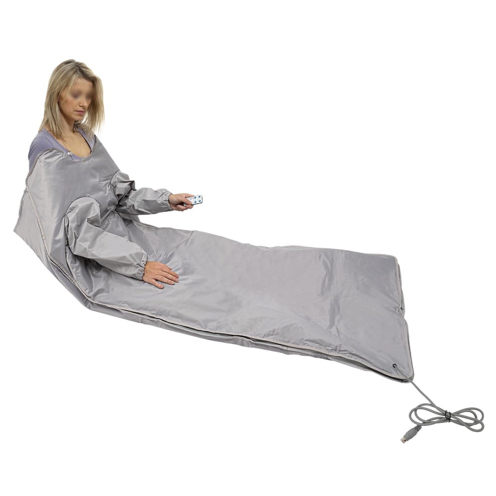 650W Infrared Sauna Blanket, 5.9ft*31.5in Portable Home Sauna with Sleeves, 30-60 Minutes, for Body Relaxation